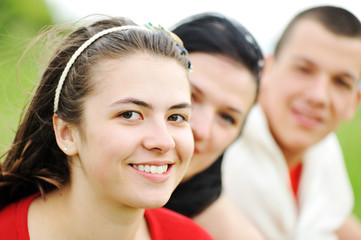 Teenagers outdoor, beautiful scene