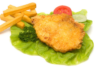 Schnitzel im Käse-Mantel