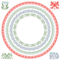 Plant Abstract Ornament - Seamless Background Vector