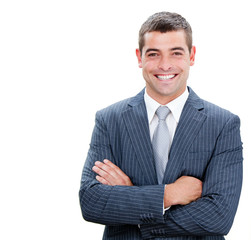 Portrait of a confident businessman with folded arms