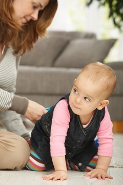 Baby Girl Crawling