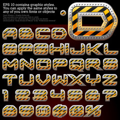 Naklejka premium Hazard. File contains styles available in the Illustrator 10