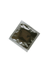 Obraz na płótnie Canvas Photo of the packed condom on a white background