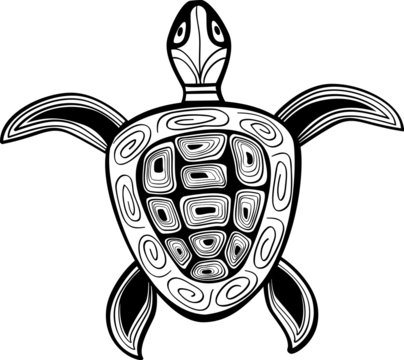 abstract turtle a silhouette