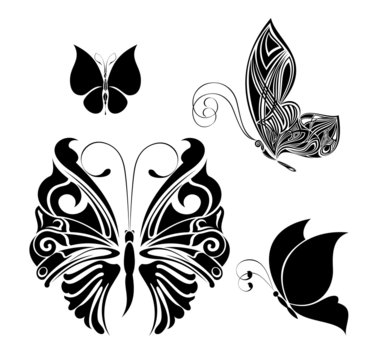Set of Tattoo butterflies 1. Tattoo design