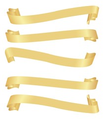 Long horizontal golden banners