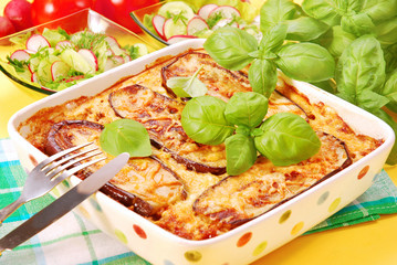moussaka with aubergine