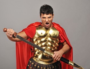 Legionary soldier ready for a war