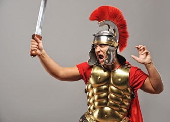 Legionary soldier ready for a war