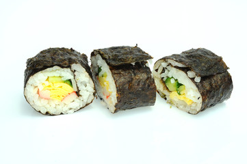Japanese Sushi Rolls On With background