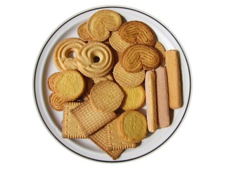Assiette de biscuits secs