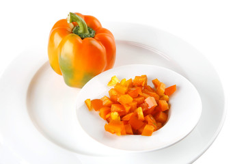 raw fresh orange bell