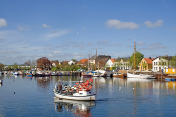 Fischereihafen in Eckernförde (Ostsee, Schleswig-Holstein) - obrazy, fototapety, plakaty
