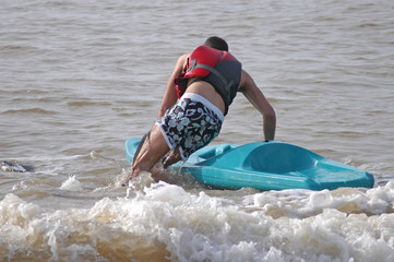 Scuola di canottaggio - La Salita in acqua