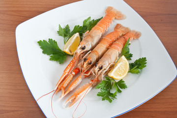 scampi limone e prezzemolo