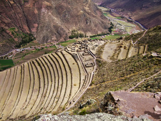 Agricultural terraces in the Peruvian Andes