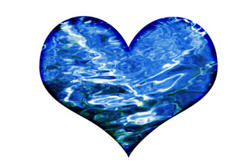 water waves heart
