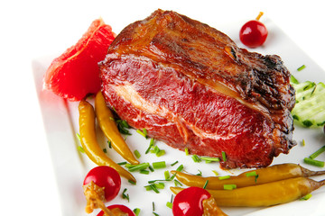 fresh fat roast meat