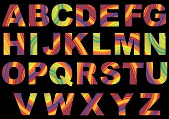Striped Alphabet