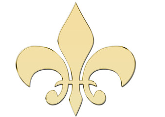Flor de Lys en oro