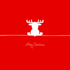 Fototapeta na wymiar Christmas Card Reindeer