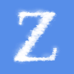 Clouds in shape of the letter Z