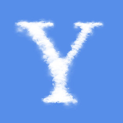 Clouds in shape of the letter Y