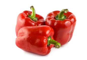 Three red peppers