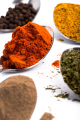 various ground spices