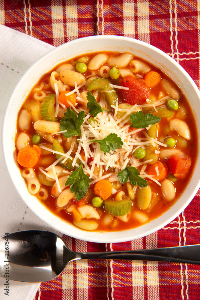 Wall mural minestrone soup