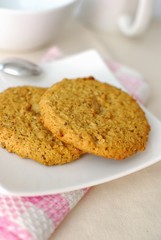 Closeup of wholemeal cookies