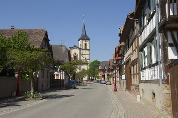 Obraz premium village de geispolsheim en alsace