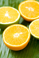 Fototapeta na wymiar Sliced oranges