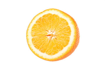 Sliced orange isolated on white