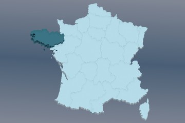 région bretagne sur france 3D