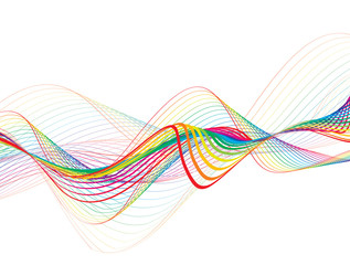 abstract rainbow wave line