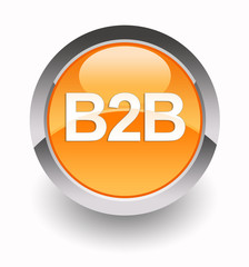 ''B2B - Business to Business'' glossy icon