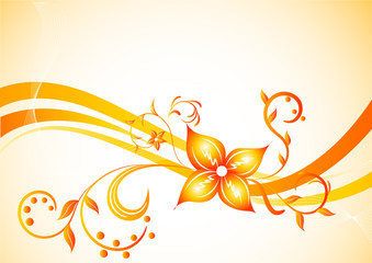 Vector background with flower