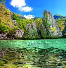 exotic natute and crystal lagoon in El Nido, Palawan. Philippines