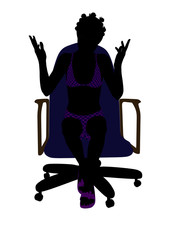 African American Teen Swimsuit Silhouette