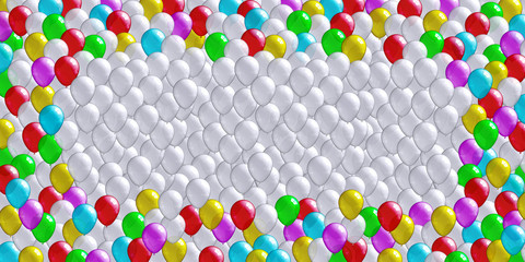 Cheerful balloons background