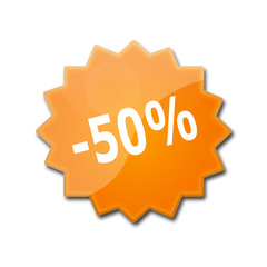 Estrella brillante con descuento del 50%