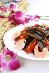 china delicious food-- delicious eel and shrimp