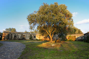 medieval Christian village in nuragic S Cristina