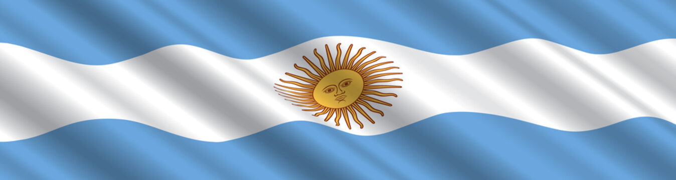 Argentinian Flag in the Wind