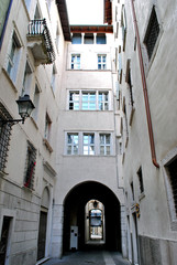 alley and arcade