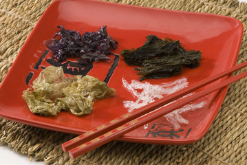 Edible seaweed.
