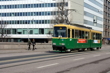 Naklejka na ściany i meble Helsinki tramwaj