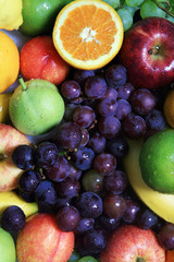 Naklejka na ściany i meble collection of colorful fruits - background