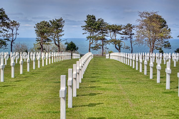 Fototapeta na wymiar American Cemetery - Colleville-sur-Mer